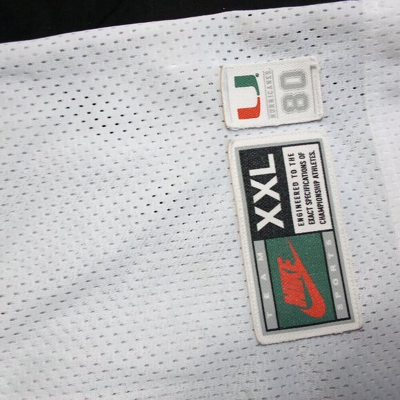 Vintage Nike Team Jim Kelly Throwback Miami Hurricanes Jersey - Picture 4 of 6